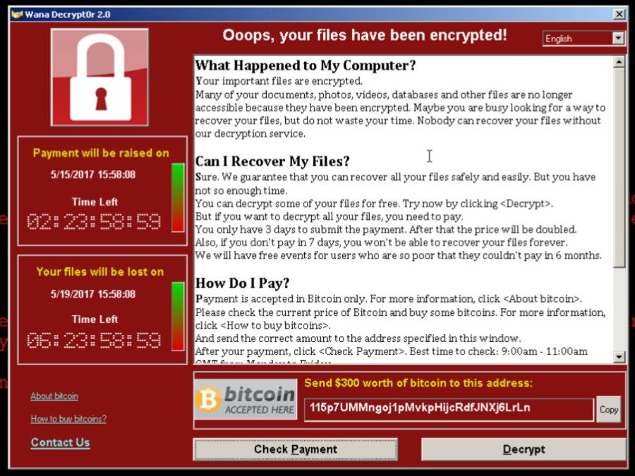 Important information for you regarding the Wannacry Ransomware you have been hearing about.